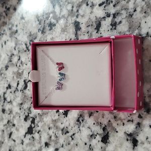 Young Girls sterling silver butterfly necklace